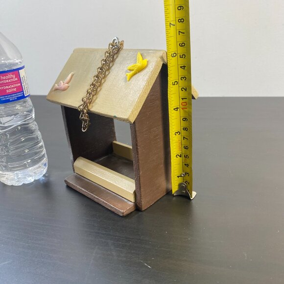 Vintage Hut Bird Feeder, Yard and Garden Decor, Small Wooden Cage, Beautiful Han - Picture 6 of 10